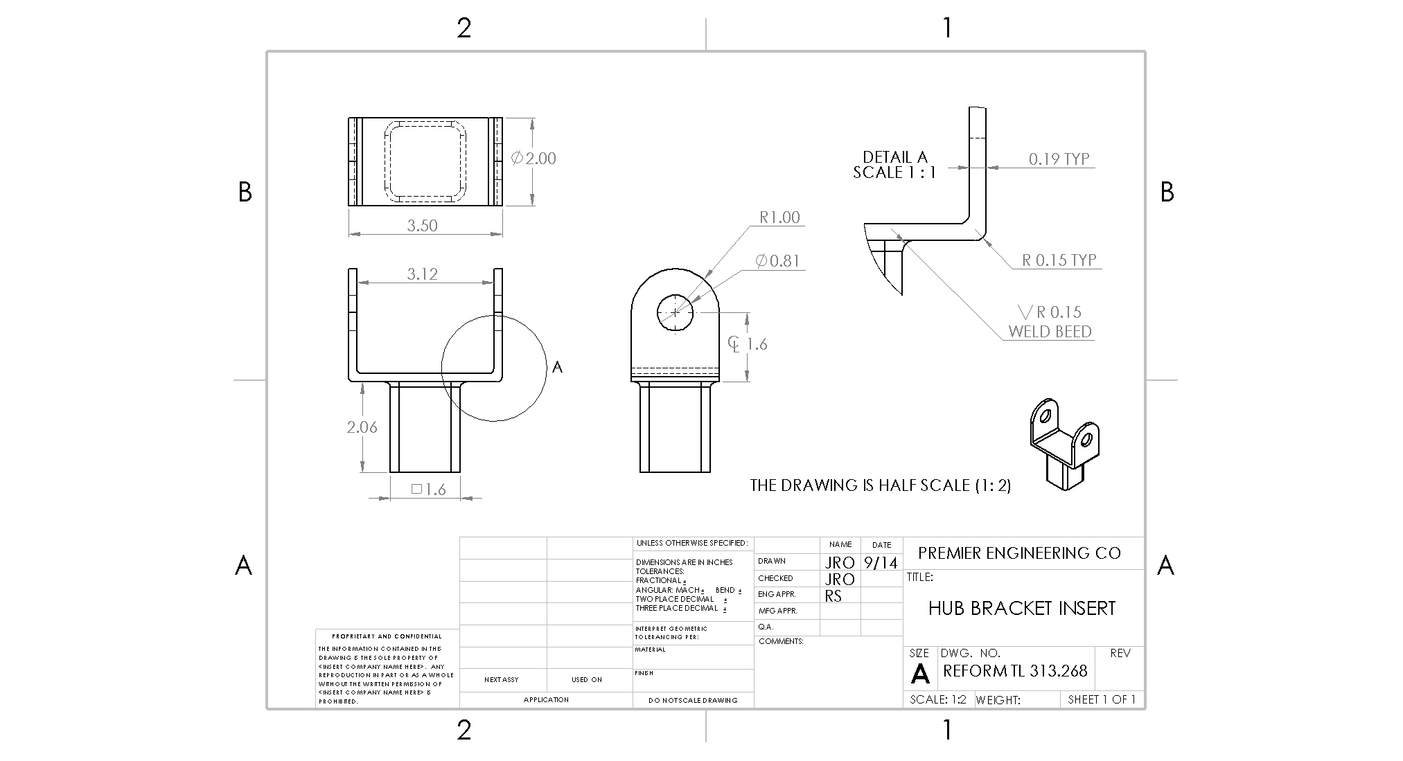 Roller Hub Bracket
